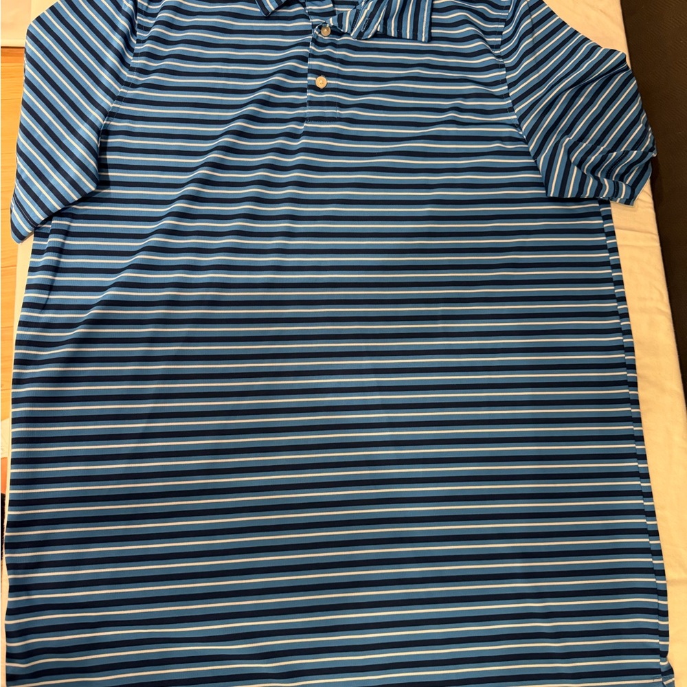 St. John's Bay Blue Striped Polo Shirt